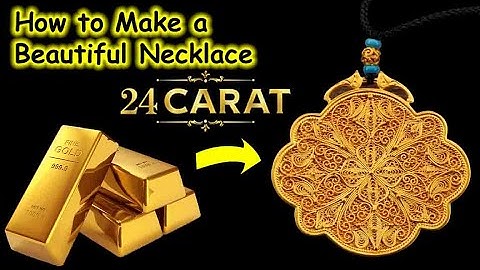 How to Make a Necklace with 24k Pure Gold - Beads Jewelry Making