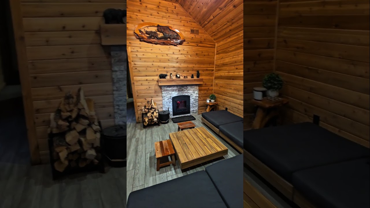 Славянская баня в США 🇺🇲 Пруд, парная, комната отдыха с камином и грилем.