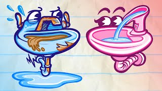 Wash Your Hands Pencilmate! | Animated Cartoons Characters | Animated Short Films | Pencilmation