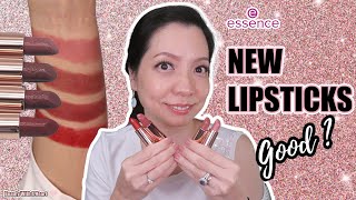 Essence Cool Collagen Plumping Lipsticks Swatches and Review