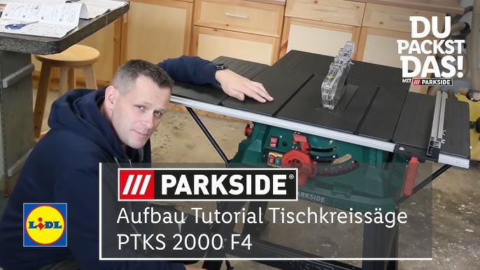 Alles über die Tischkreissäge PTKS 2000 von Lidl - PARKSIDE® - YouTube
