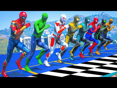 SPIDER MAN team Running marathon was crazy !! Who fastest man alive #600
