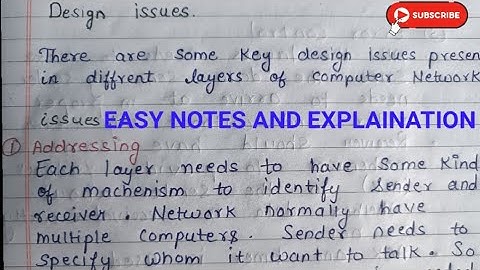 Design issues of layers || Computer network || Lecture 9