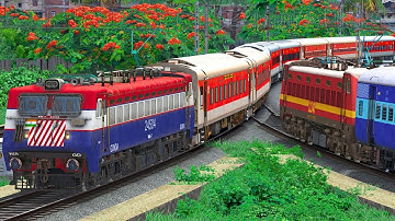 TWO TRAIN CROSSING IN X RAILROAD CROSSING | BUMPY RAILROAD | Train Simulator | Railwork | NTG GAMING