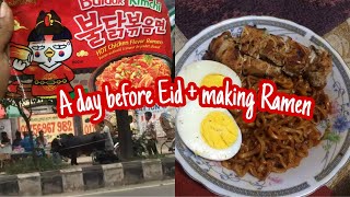 Vlog-3A Day Before Eid And Tasting Ramen For The First Time