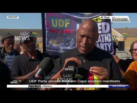 New UDF Party unveils manifesto in Mitchells Plain