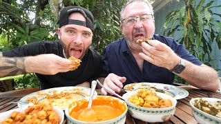 Eating INDIAN FOOD with my DAD!!