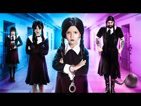 Wednesday Addams vs Vampire in Jail! Vampires in real life!