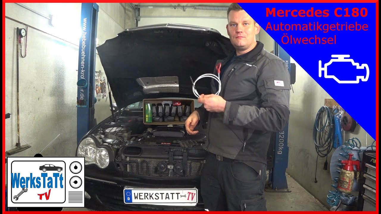 Mercedes C180 Automatikgetriebe Olwechsel Automatic Transmission Oilchange Werkstatt Tv Youtube