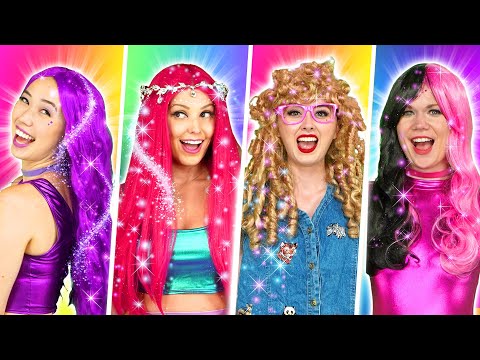 RAINBOW HAIR HACKS TRANSFORMATIONS WITH THE SUPER POPS. Totally TV Originals.