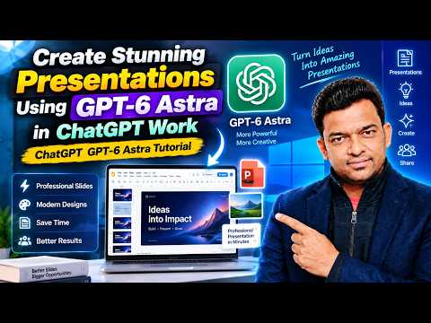 Video thumbnail: Create Stunning Presentations Using GPT 6 Astra in ChatGPT Work | Create Stunning AI Presentations