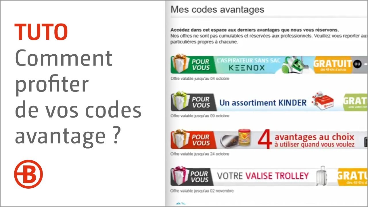 Comment profiter de vos codes  avantages  Bruneau YouTube