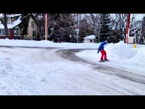 street session snowboarding