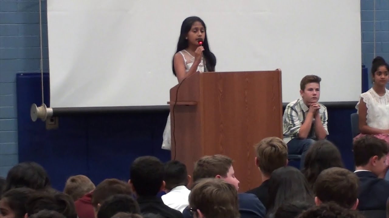 Margaret Mead Elementary School Graduation Speech by Devi YouTube
