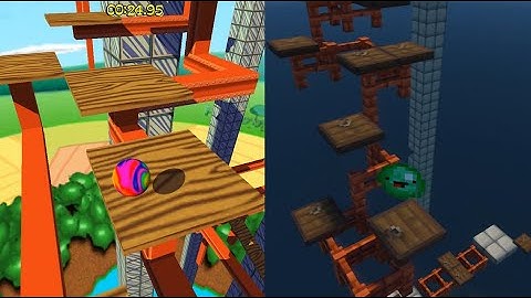 Recreating Marble Blast Gold Levels in Minecraft Comparison