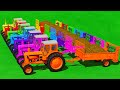 WORK WITH COLORS - MANURE SPREADING WITH UTB TRACTORS - Farming Simulator 22
