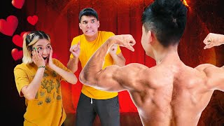 Girlfriend Reacts To Little Bro's BODY TRANSFORMATION!