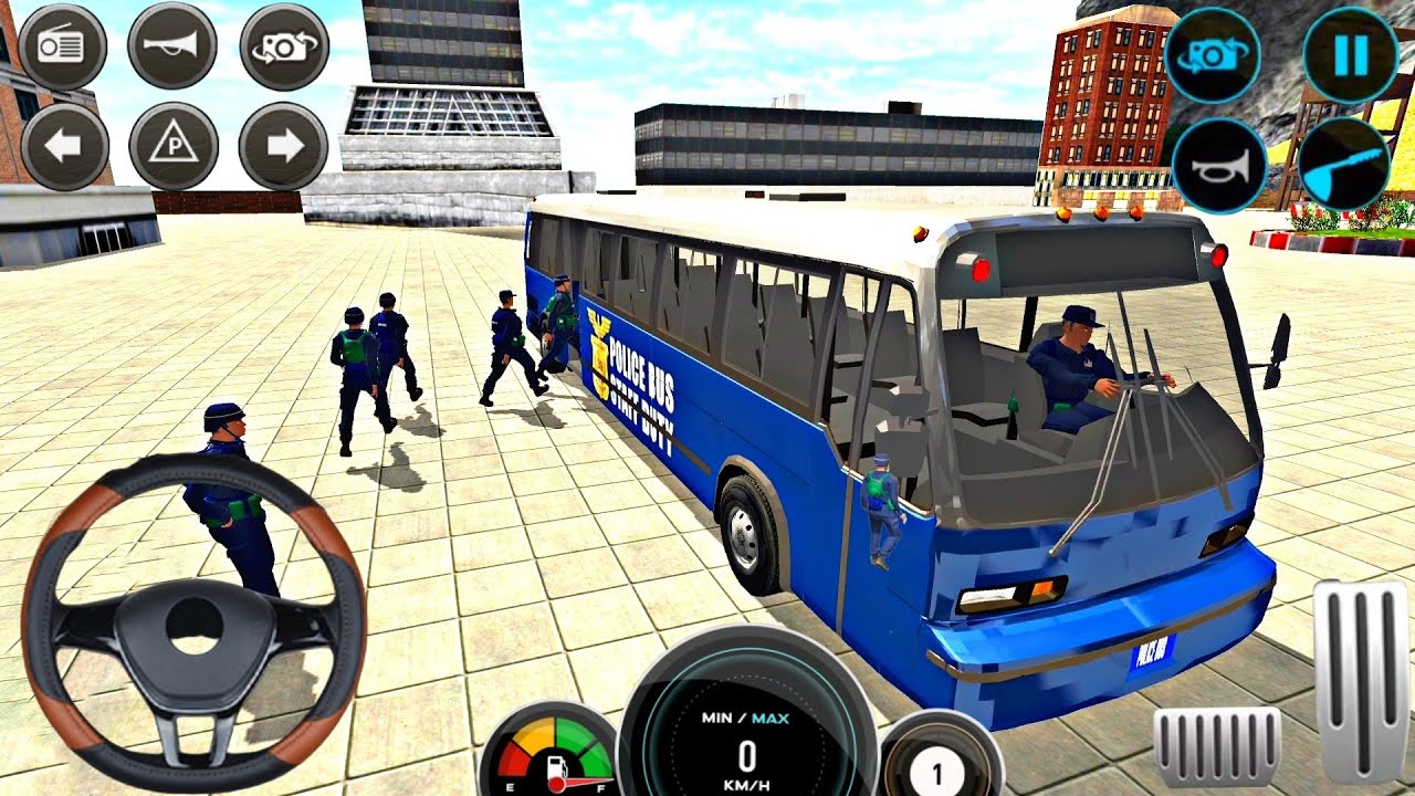 US Police Bus Driving Simulator 🚌 💥Gameplay 13√ || Driving Bus On Road || Nation GameplaysTv