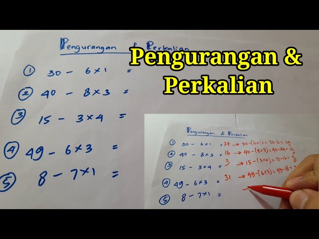 Cara Cepat & Mudah Untuk Mengerjakan Pengurangan & Perkalian‼️ (Belajar Matematika Mudah) class=