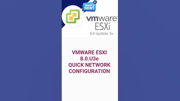 VMware ESXi 8.0 U3e – Fast Network Setup Tutorial ! #shorts #trending
