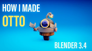 OTTO clash of clans 3d model working process in blender tutorial