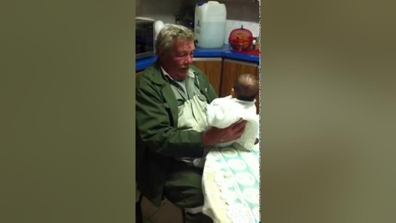 Funny baby cry with Grandpa Afrikaans SA 2014 YouTube