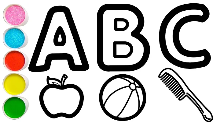 ABC Fruits Drawing, Painting and Coloring for Kids & Toddlers | Draw, Paint and Learn #210