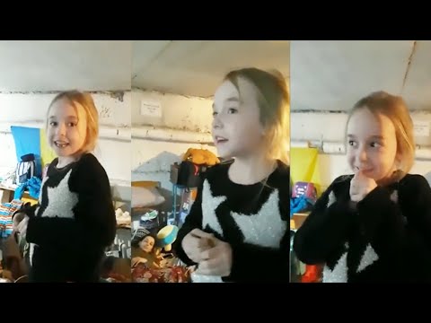 Ukraine War - A young Ukrainian girl singing "Let It Go" in a shelter