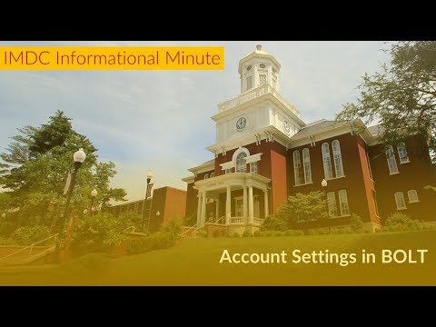 Instructor - Account Settings in BOLT