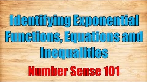Exponential Function, Equation, and Inequalities