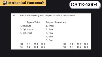 Q-79 | GATE Mechanical-2004 Solved Paper | GATE Mechanical Previous Year Question Solution