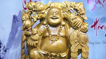 Phật di lặc đứng hoả kì lân đục tam phúc vác đào chất gù hương xá xị cực thom lh 0966336318