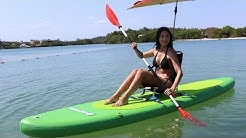 Kayaking Saturn 12' Inflatable SUP Paddle Board.