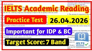 IELTS Reading Practice Test 2026 With Answers | IELTS Academic Reading Practice Test 2026