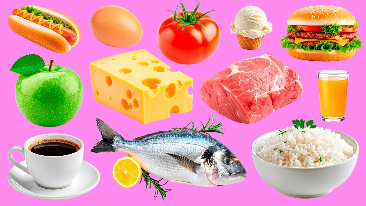 Learn 25 Spanish Food Words 🍎 | Agua, café, pan | Easy Vocabulary with Audio