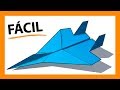 FÁCIL F-15 Avión de papel 💙 Cómo hacer un increíble avión de papel de guerra que vuele mucho