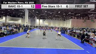 Far Western Reno, NV qualifying tournament BAVC 15-1 vs. Five Starz April 26, 2025