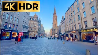 Evening Walk Through Edinburgh, Scotland to Calton Hill 2024 in 4K HDR (Travel & Tour)