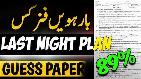 12th Physics Guess Paper 2024 | Physics Class 12 Guess paper | Most important Short & Long Questions