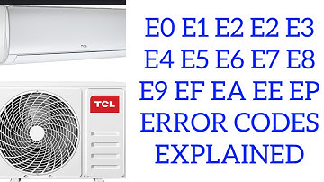 TCL Error Fault AC Code Explanation E0 E1 E2 E2 E3 E4 E5 E6 E7 E8 E9 EF EA EE EP EU EH split system