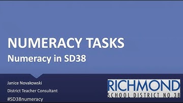 SD38 Numeracy: Numeracy Tasks