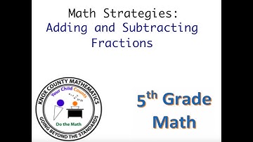 5th Grade Lesson 10 Adding and Subtracting with Unlike Denominators