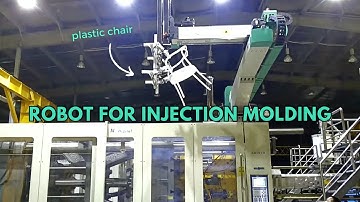 3-axis robot for injection molding machine | Plastic chair unloading | Wensui H1700