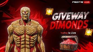 TALHA EX AND NUXO IS LIVE (DIAMONDS GIVEAWAY) 🍷🗿 #freefire