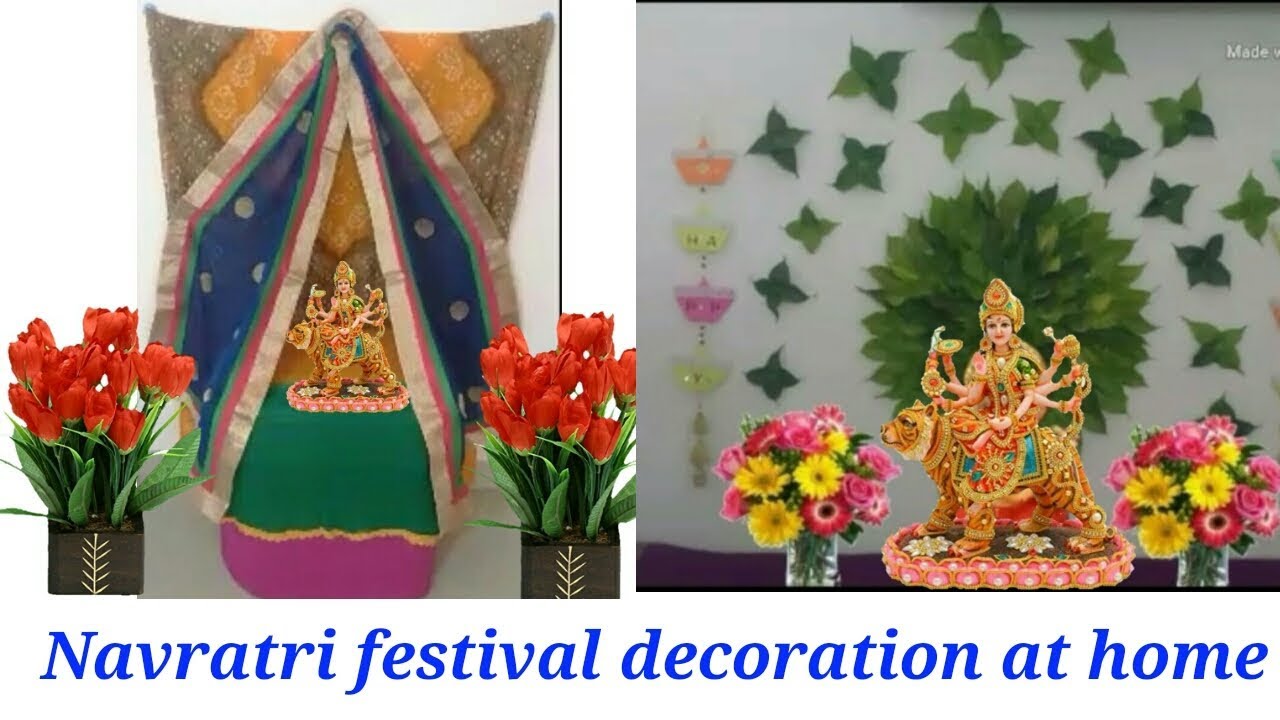 Durga puja home  decoration  Durga puja festival decoration  