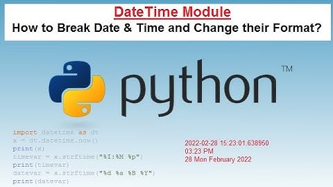 Python Programming For Beginners| Python (Date & Time) Module with examples!!