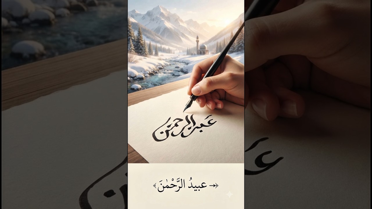 Abdur Rahman Hand Writing Name arabic #calligraphy (mohd kasif) #allah #quran #nabipakﷺ