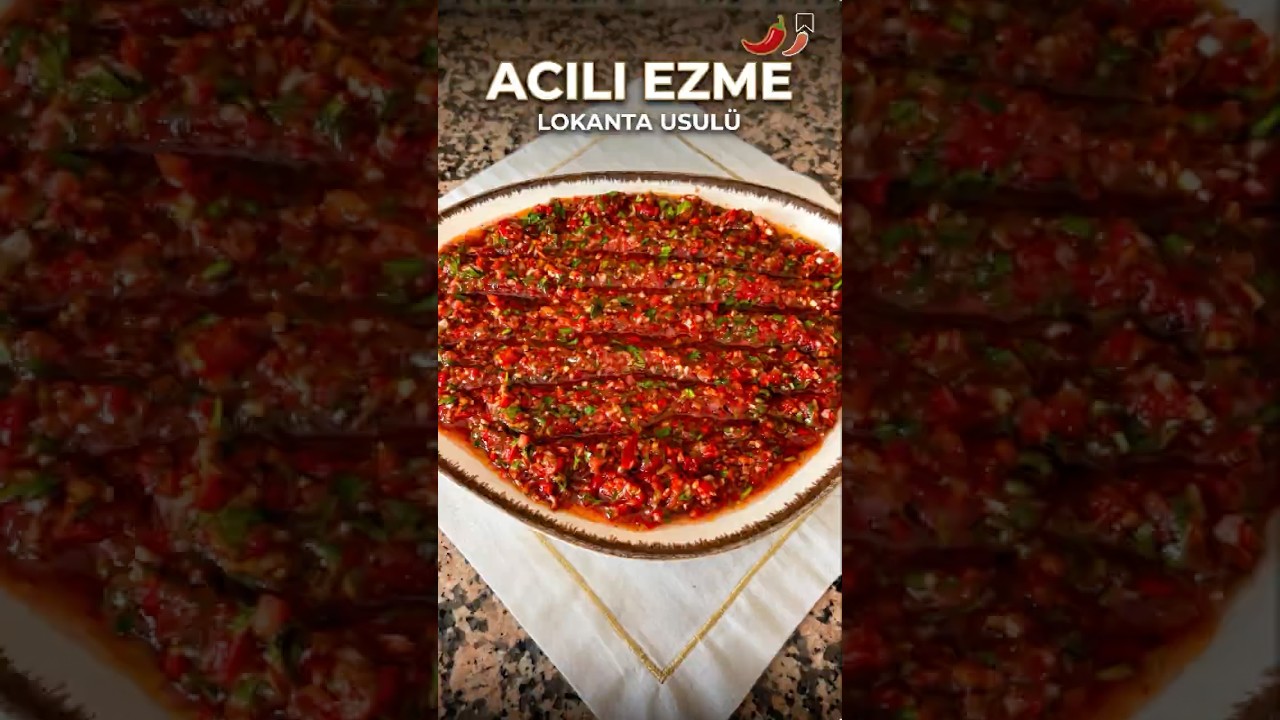 5 Dakikada Lokanta Usulü Acılı Ezme 🌶️ #mezetarifleri  #pratiktarifler