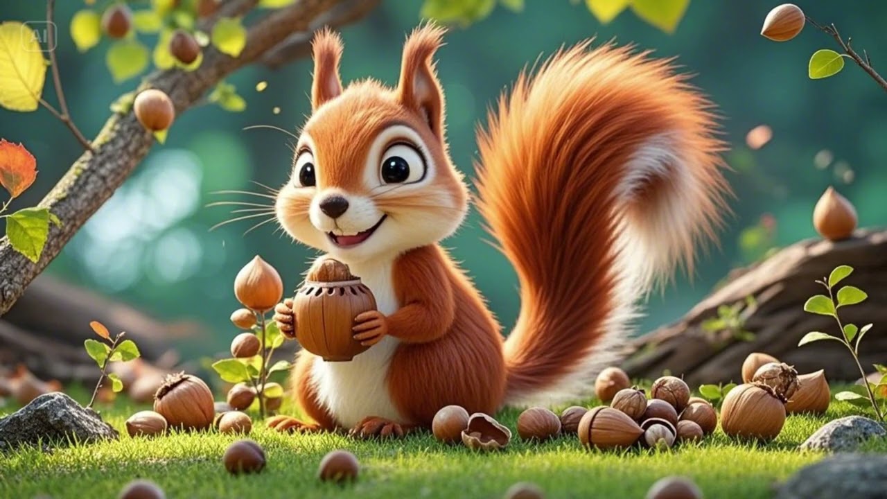 Little Squirrel’s Nut Gathering Song! | Nursery Rhymes & Kids Songs