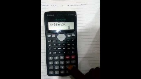 Use of  calculator fx-100MS for polar form